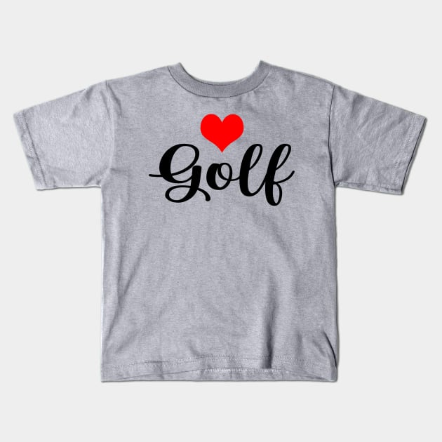 Golf Player Kids T-Shirt by ShopBuzz